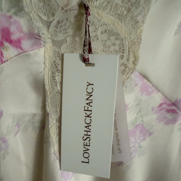 *NWT* LoveShackFancy Floral Lace Dress- Pink and Cream - Picture 5 of 7